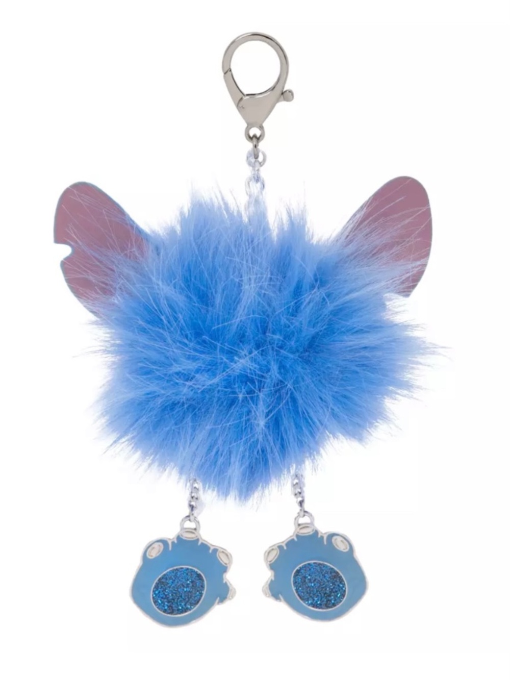 Disney Stitch Blue Pom Pom Flair Bag Charm NWT